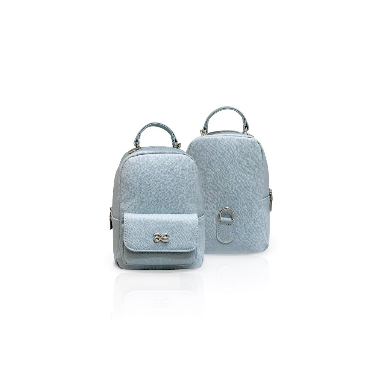 Mini Backpack PU Baby Blue